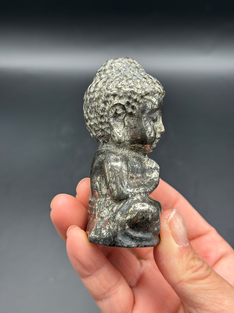 Pyrite Buddha Carving