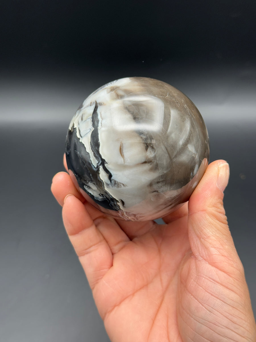 Volcano Agate Sphere (UV Reactive)