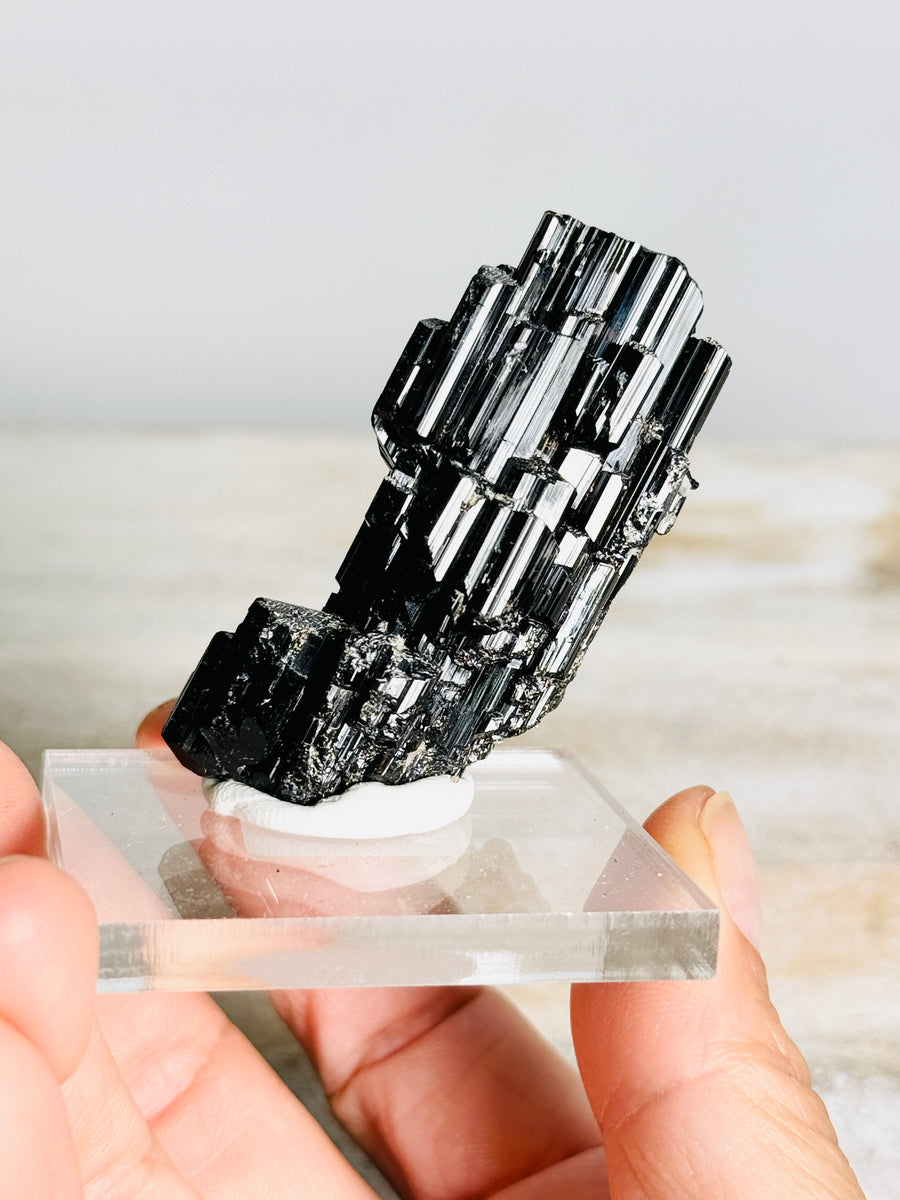 Etched Black Tourmaline from Skardu Pakistan