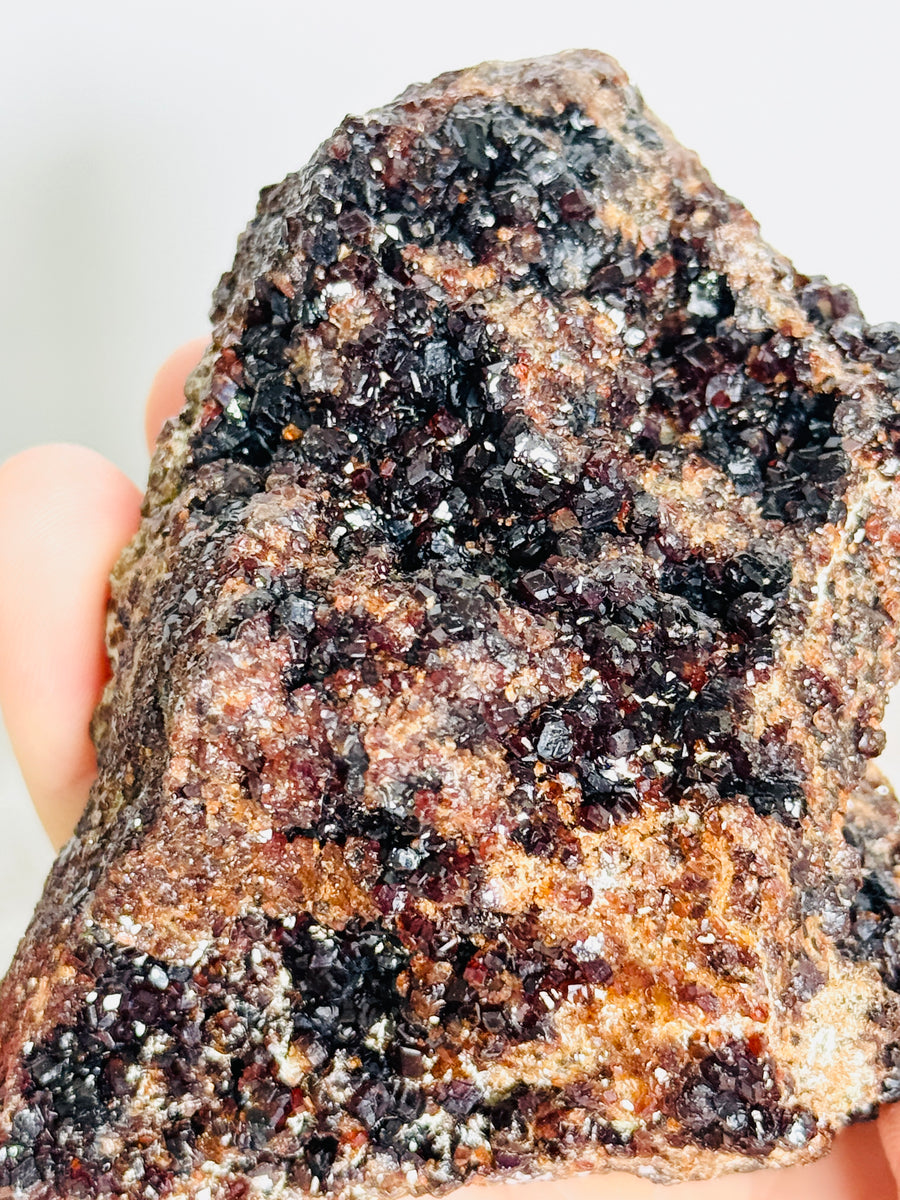 Turkish Garnet Cluster on Stand