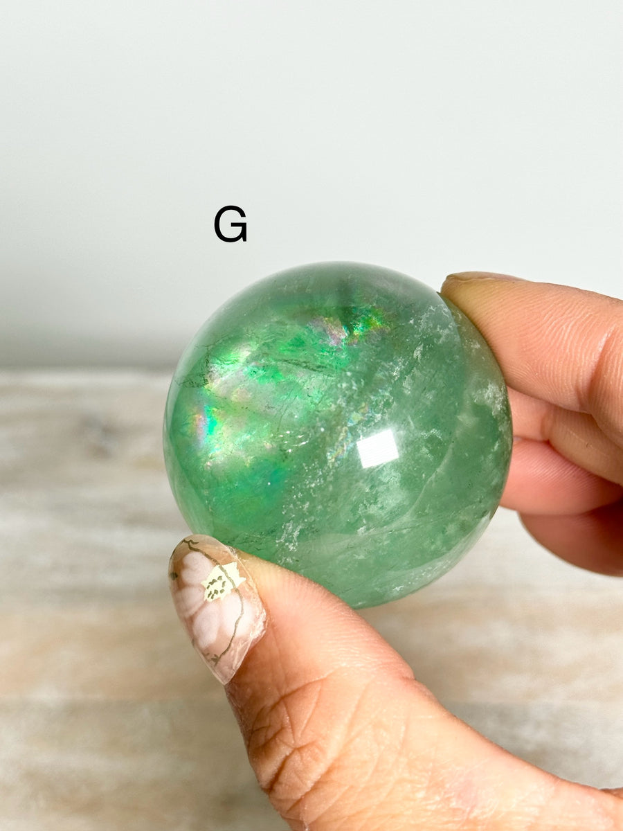 Rainbow Green Fluorite Sphere