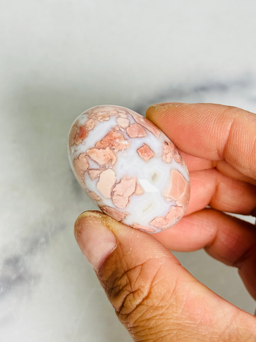 Pink Agate Tumbled Stone