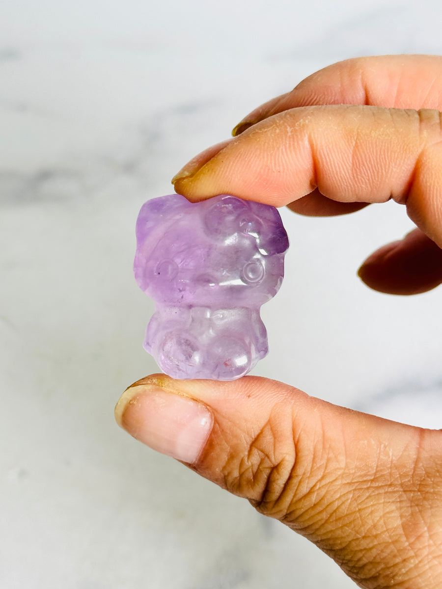 Amethyst Hello Kitty Carving