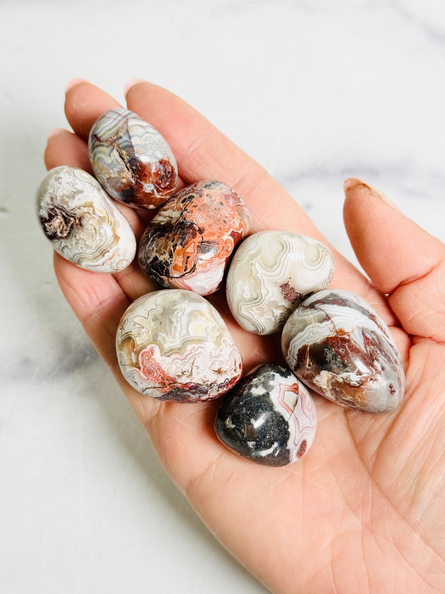 Mexican Crazy Lace Agate Tumbled Stone