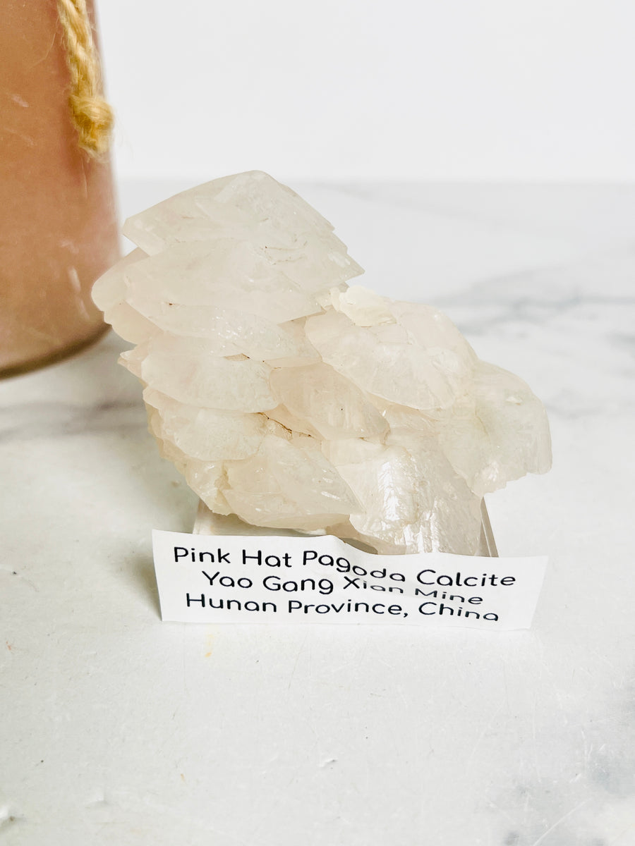 Pink Hat Pagoda Calcite