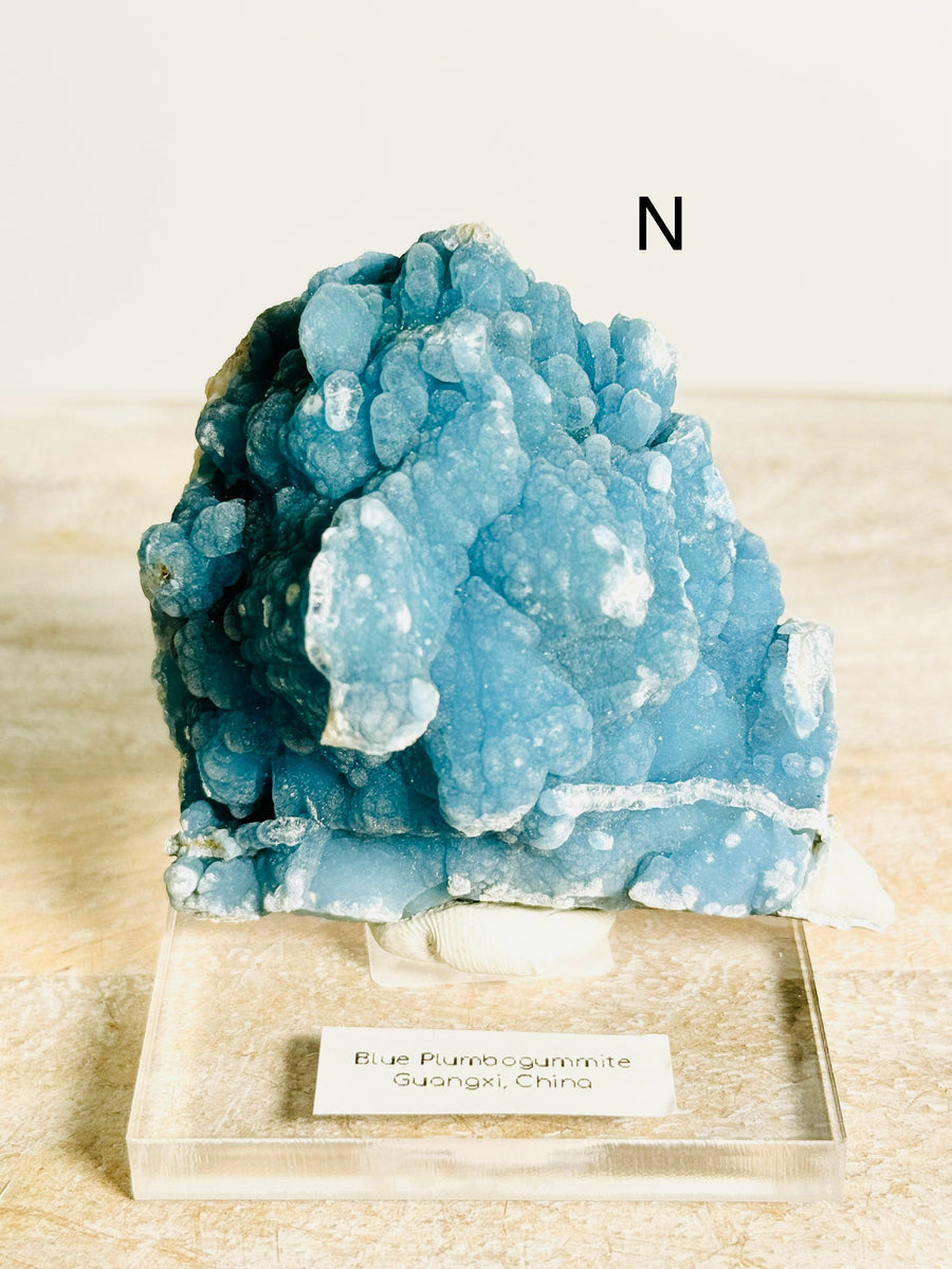 RARE Collectible Mineral: Blue Plumbogummite