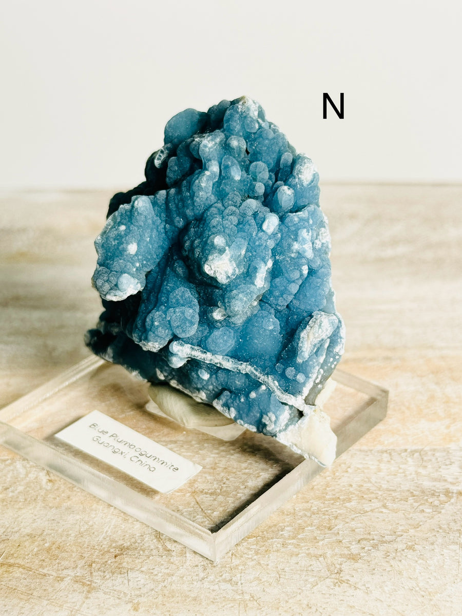 RARE Collectible Mineral: Blue Plumbogummite