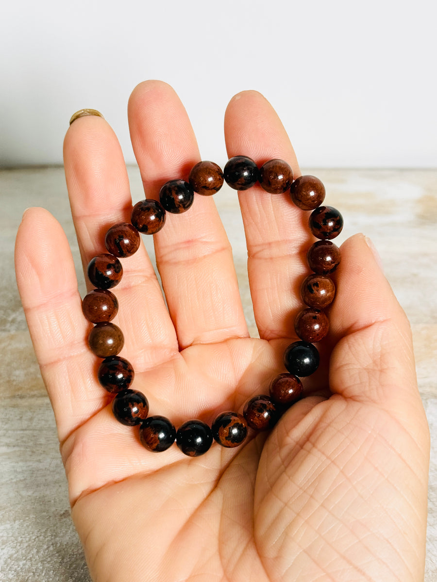 Mahogany Obsidian Bracelet for Strength, Grounding, and Protection