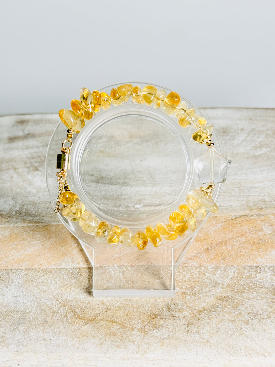 Citrine & Clear Quartz Bracelet