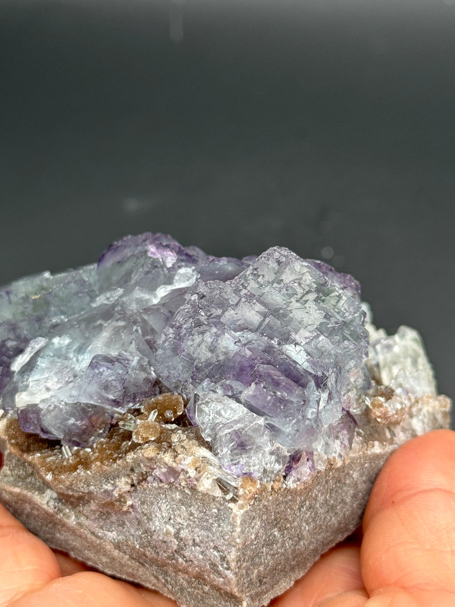 Yaogangxian Fluorite with Quartz & Calcite