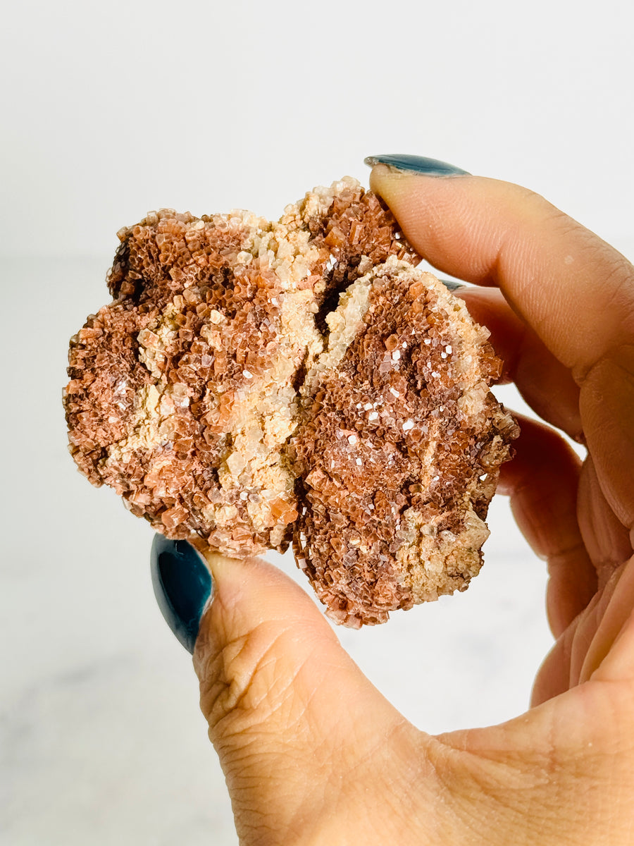 Red Aragonite Cluster