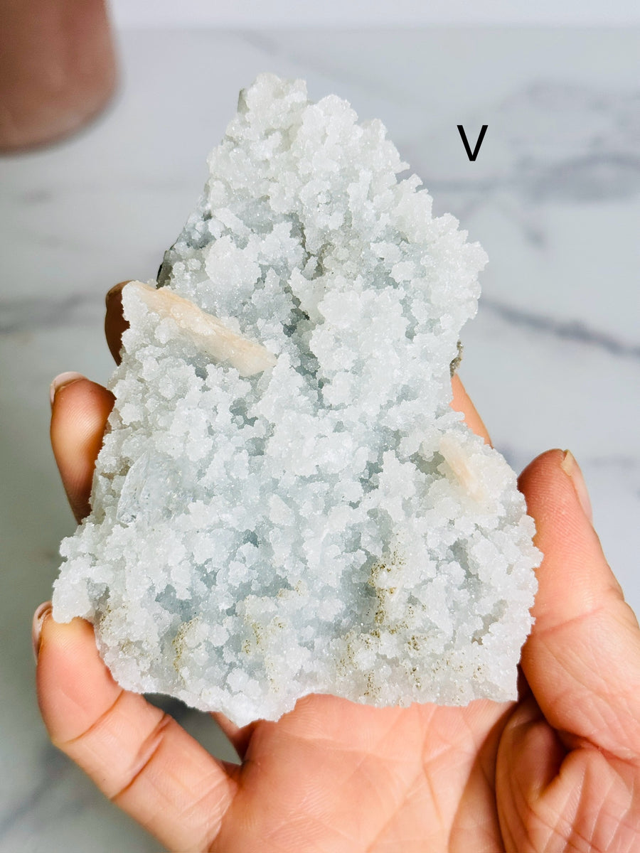 Diamond Apophyllite with Blue Chalcedony