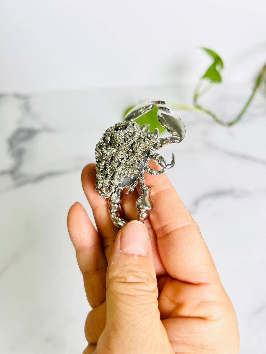 Pyrite Scorpion Carving