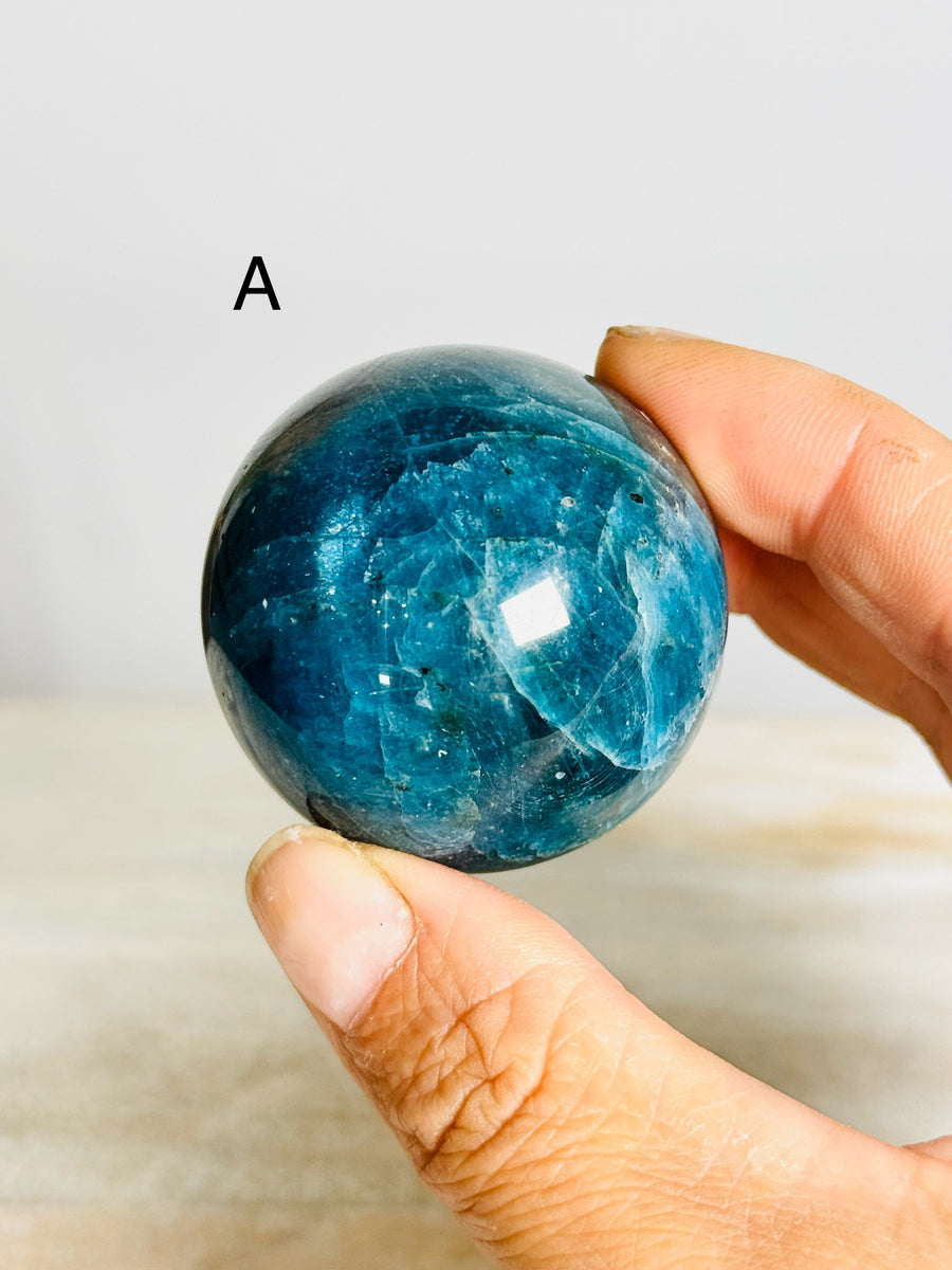 Blue Apatite Sphere