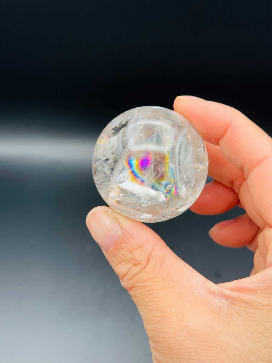 Rainbow Clear Quartz Sphere