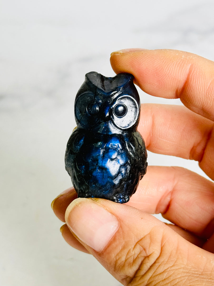 Labradorite Owl Carving