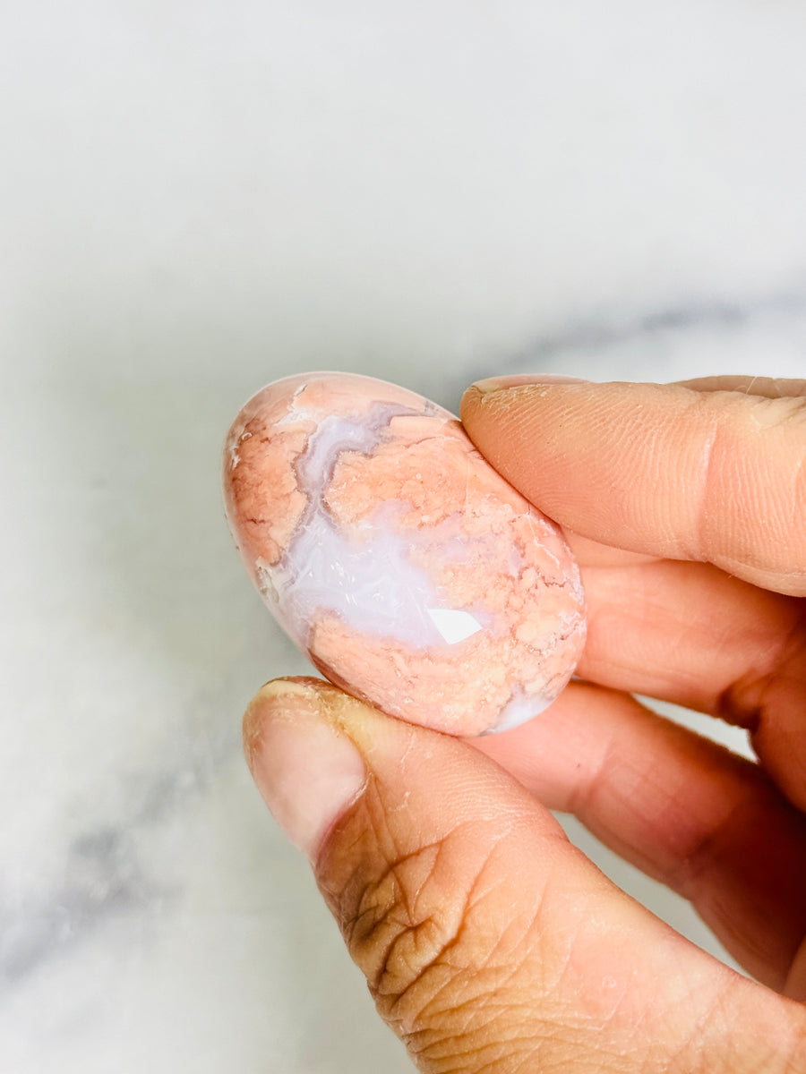 Pink Agate Tumbled Stone