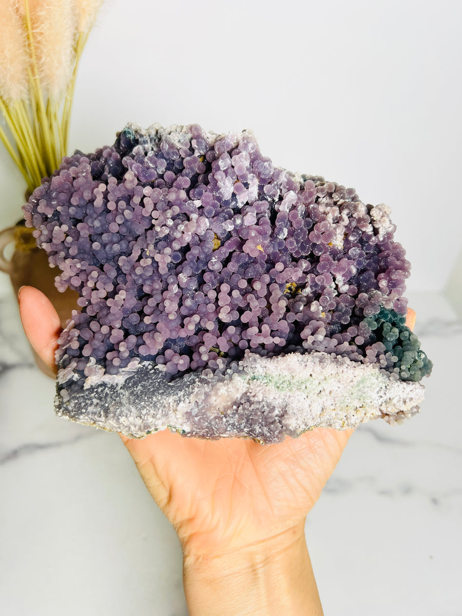 Large Sparkly Botryoidal Grape Agate Cluster