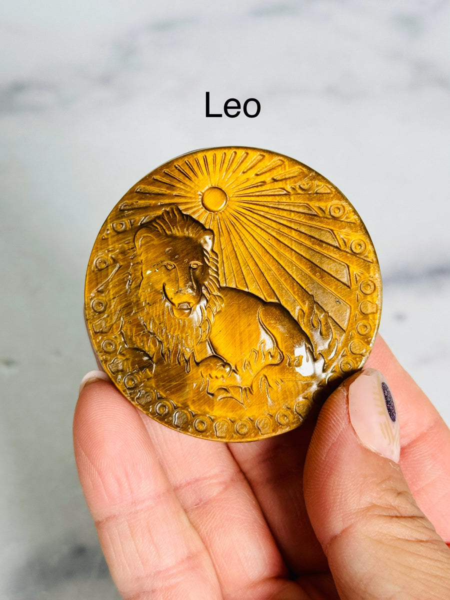 Tiger Eye Zodiac Carving