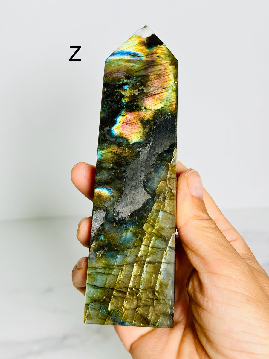 Full Flash Labradorite Tower