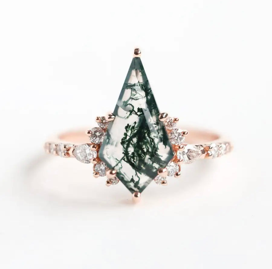 Moss Agate “Spring Court” Ring