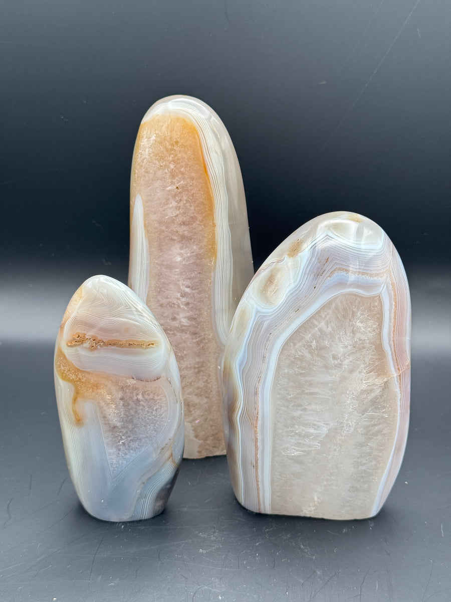 Agate with Quartz Freeform