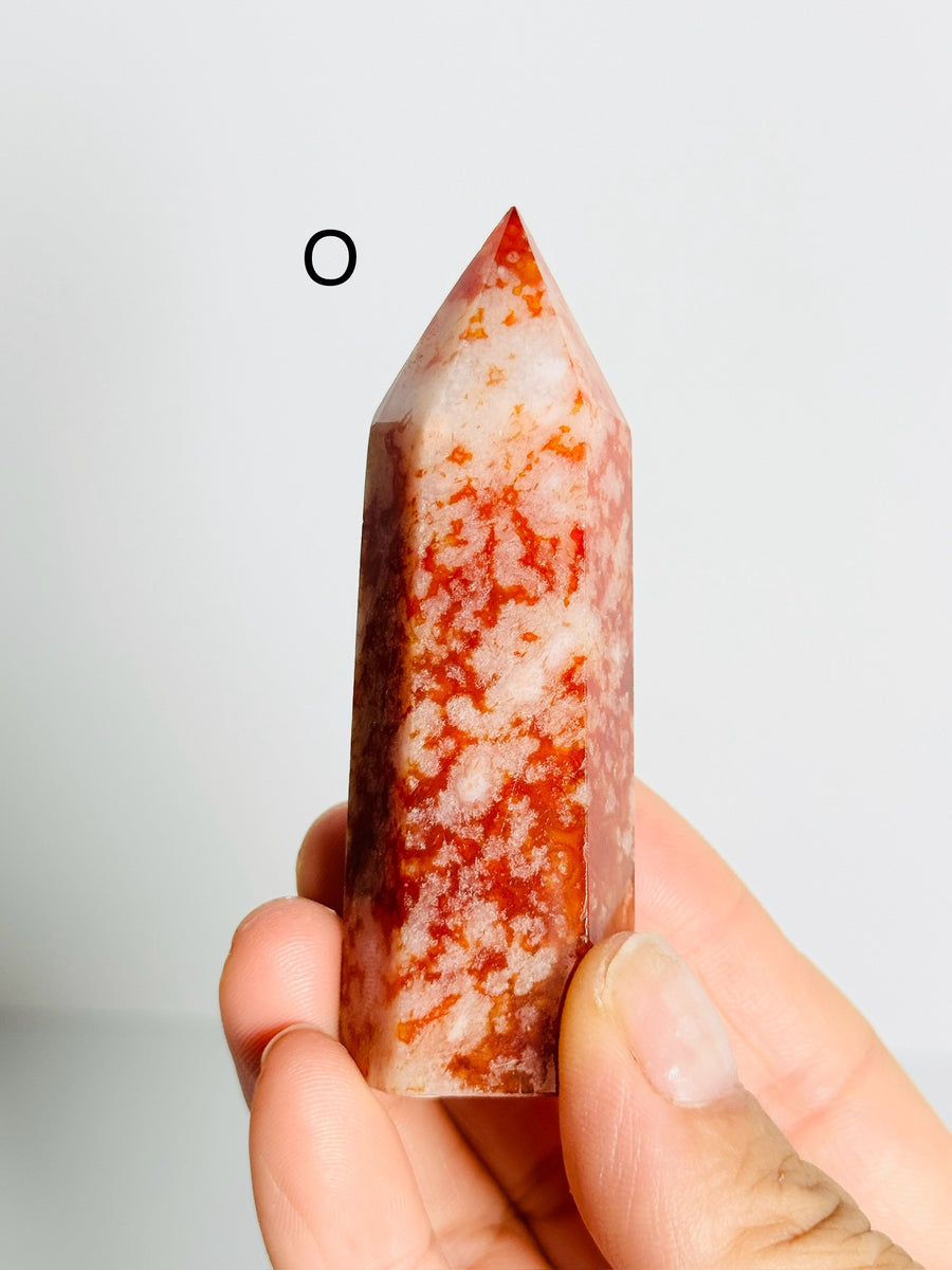 Carnelian Flower Agate Tower