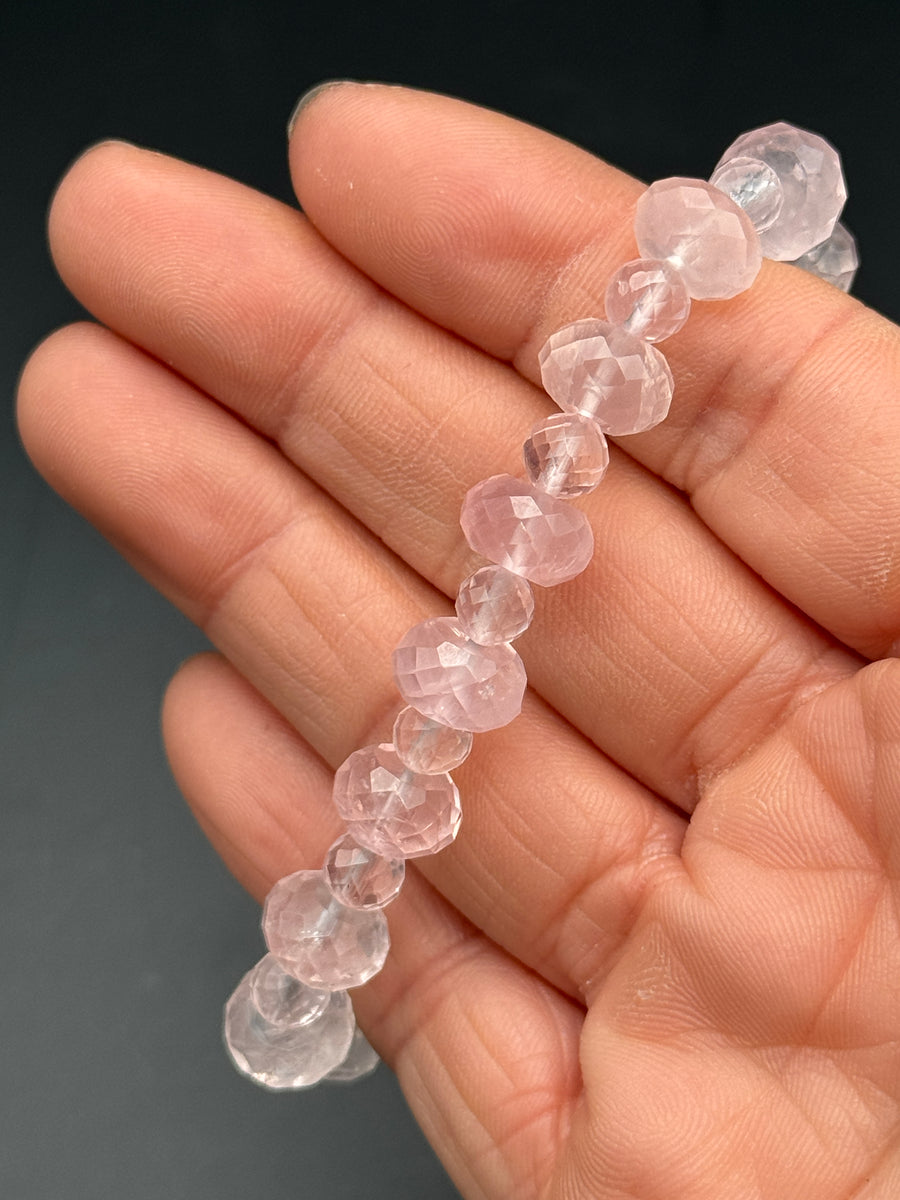 Rose Quartz Faceted Bracelet