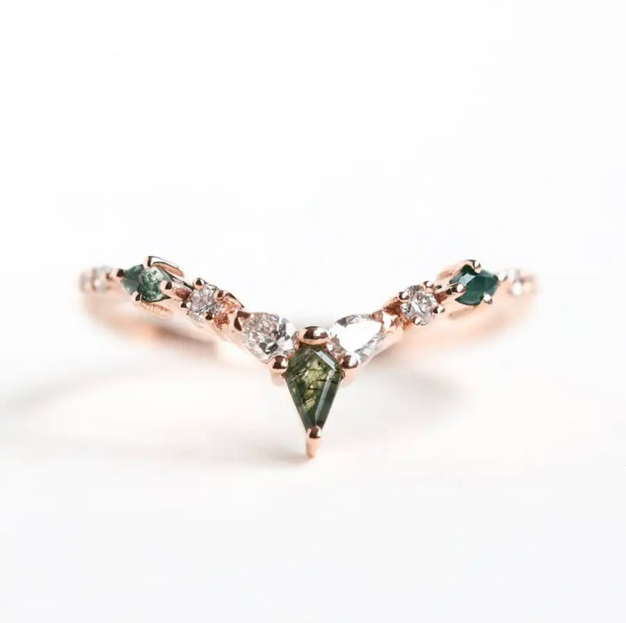 Moss Agate “Spring Court” Ring