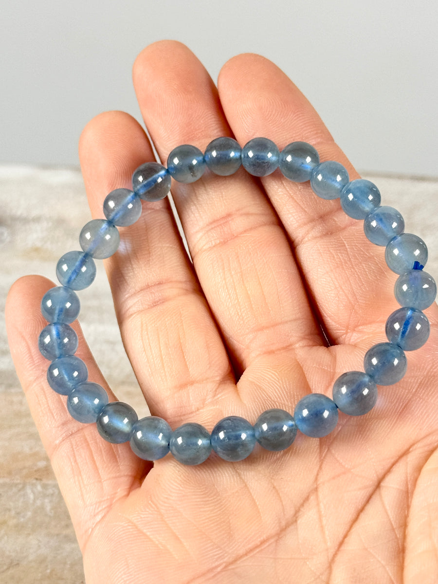 Aquamarine Bead Bracelet