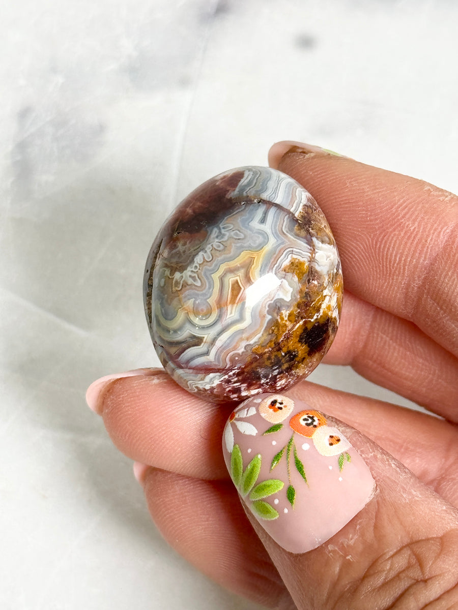 Mexican Crazy Lace Agate Tumbled Stone