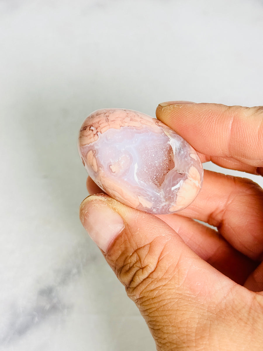 Pink Agate Tumbled Stone