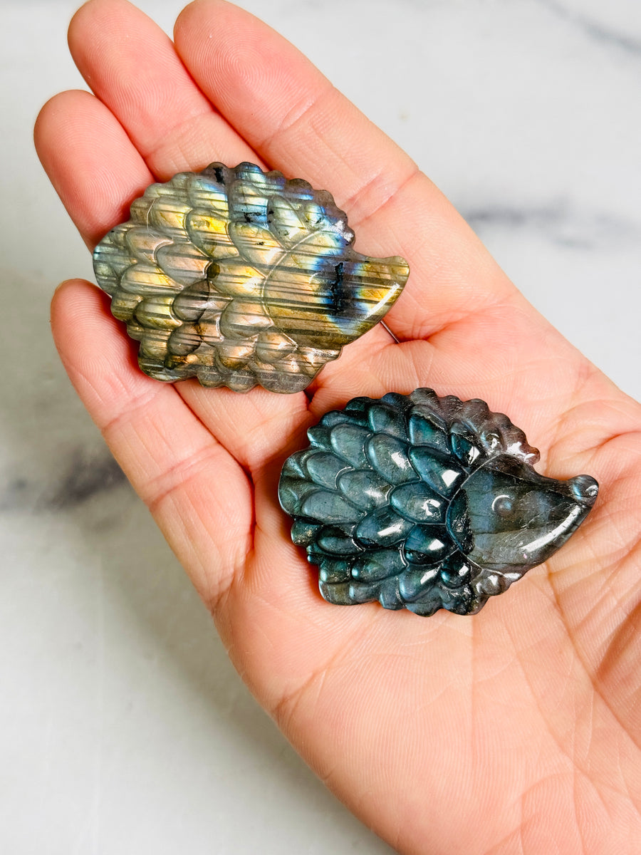 Labradorite Hedgehog Carving