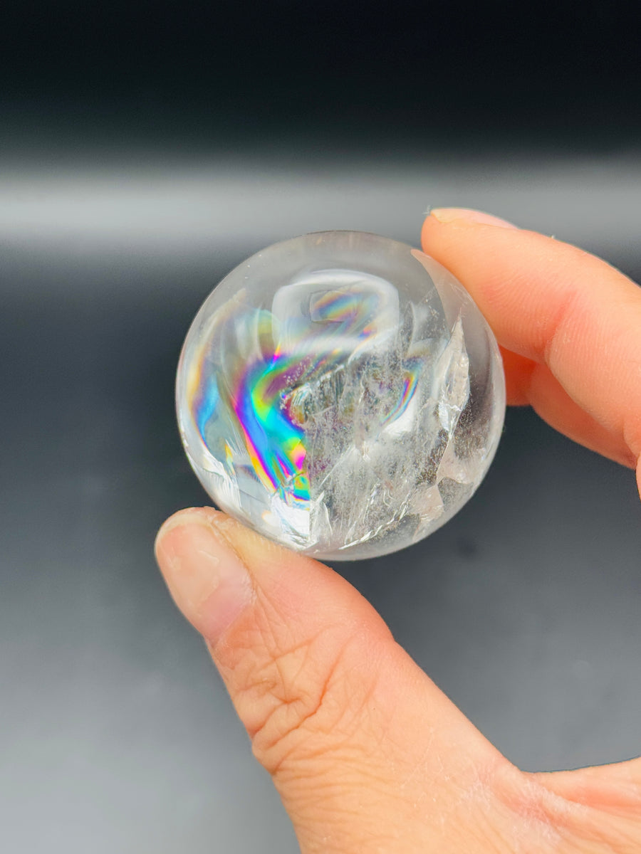 Rainbow Clear Quartz Sphere