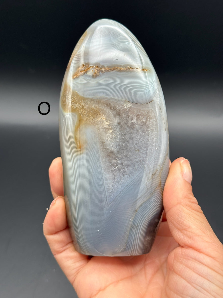 Agate with Quartz Freeform