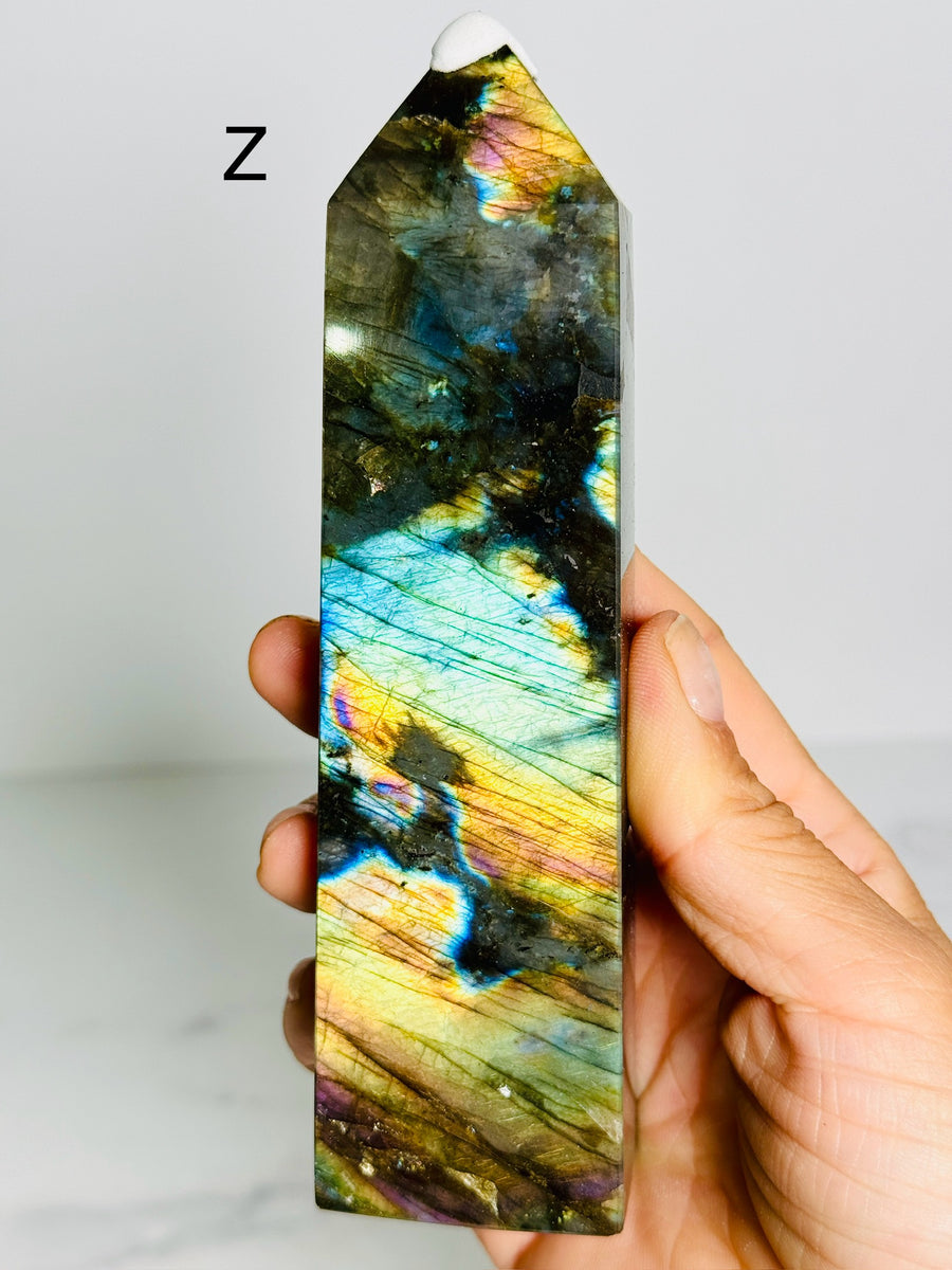 Full Flash Labradorite Tower