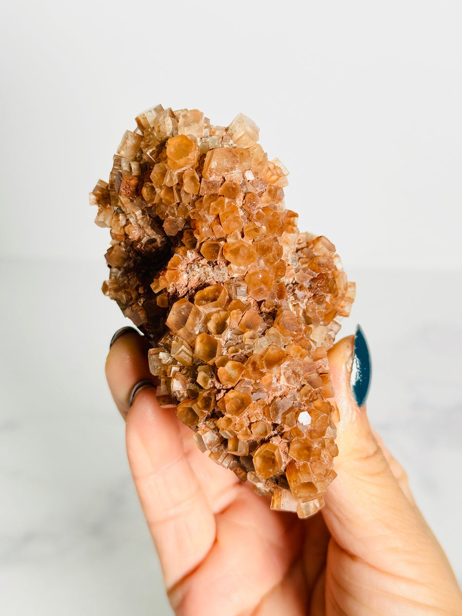 Red Aragonite Cluster