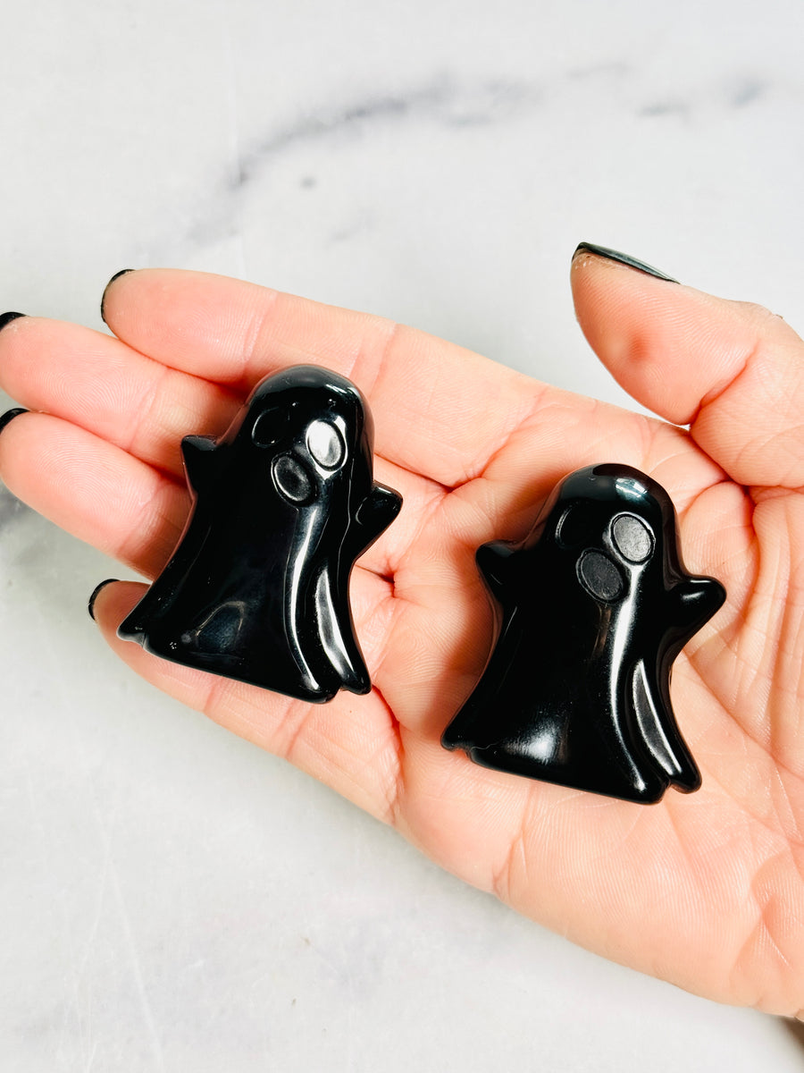 Black Obsidian Ghost Carving