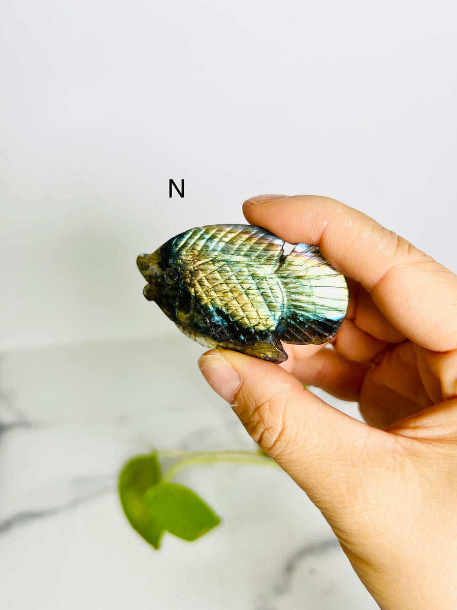 Labradorite Fish Carving