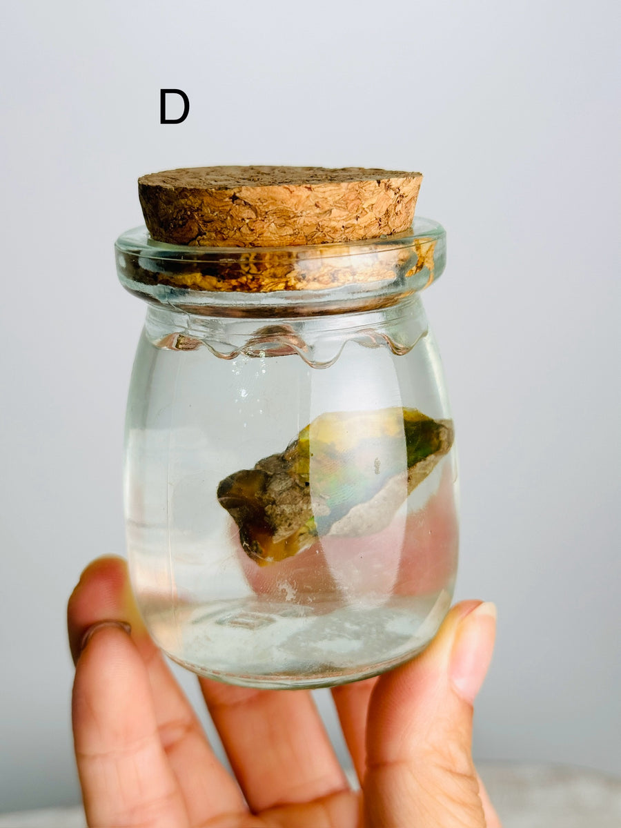 Ethiopian Water Opal in Glass Jar