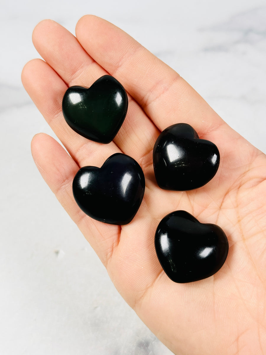 Rainbow Obsidian Mini Heart Carving