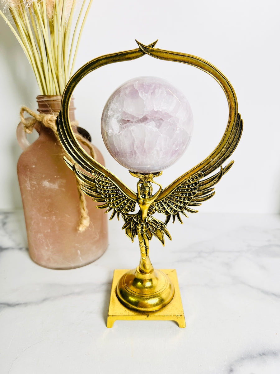 Gold Angel Sphere Holder