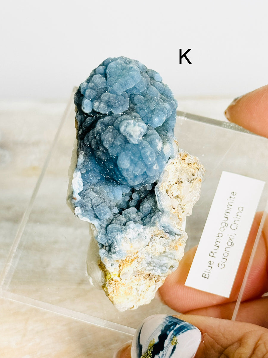 RARE Collectible Mineral: Blue Plumbogummite