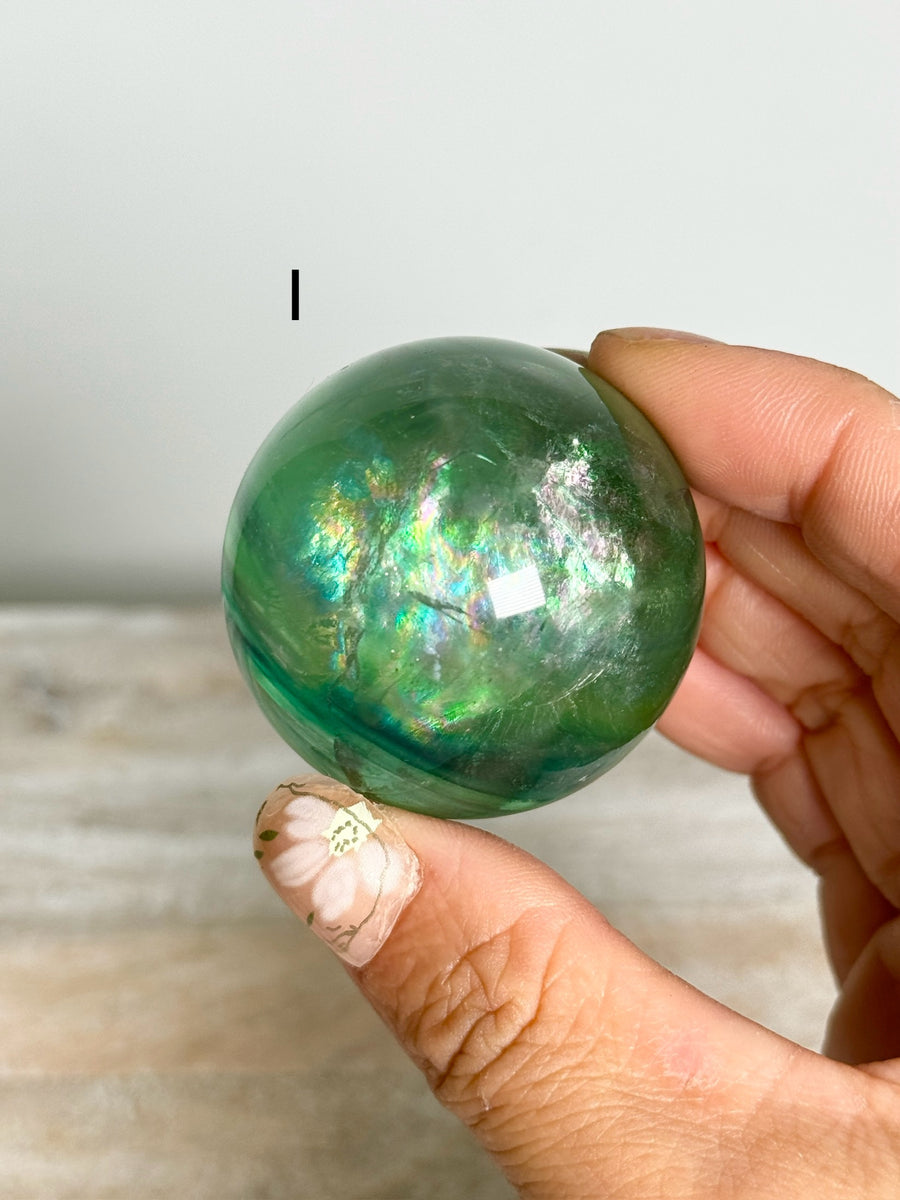 Rainbow Green Fluorite Sphere