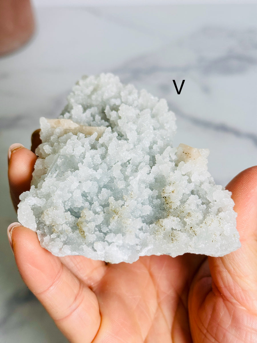 Diamond Apophyllite with Blue Chalcedony