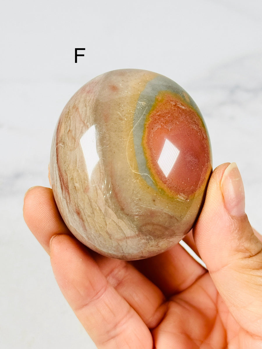 Polychrome Jasper Palm Stone