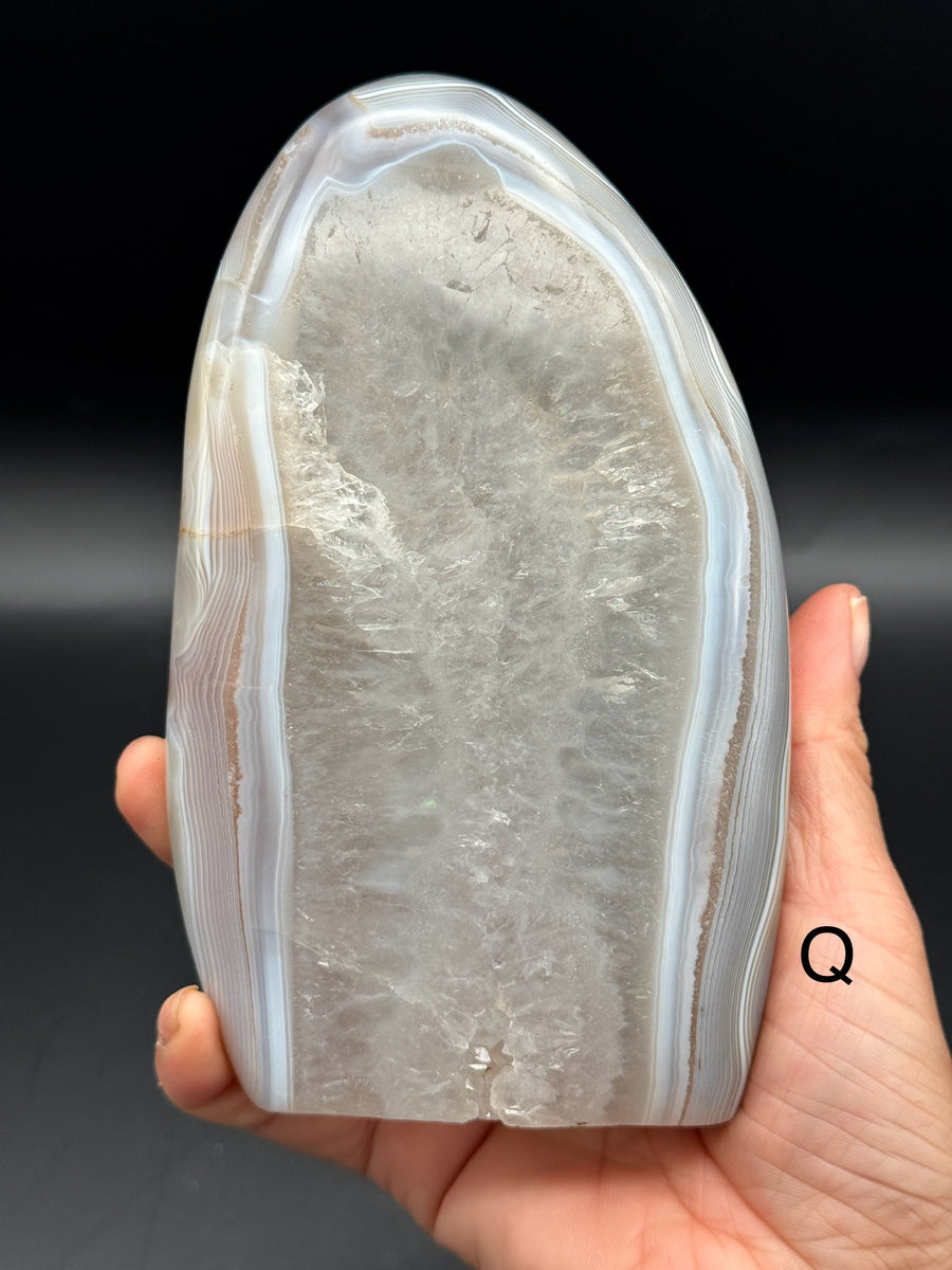 Agate with Quartz Freeform