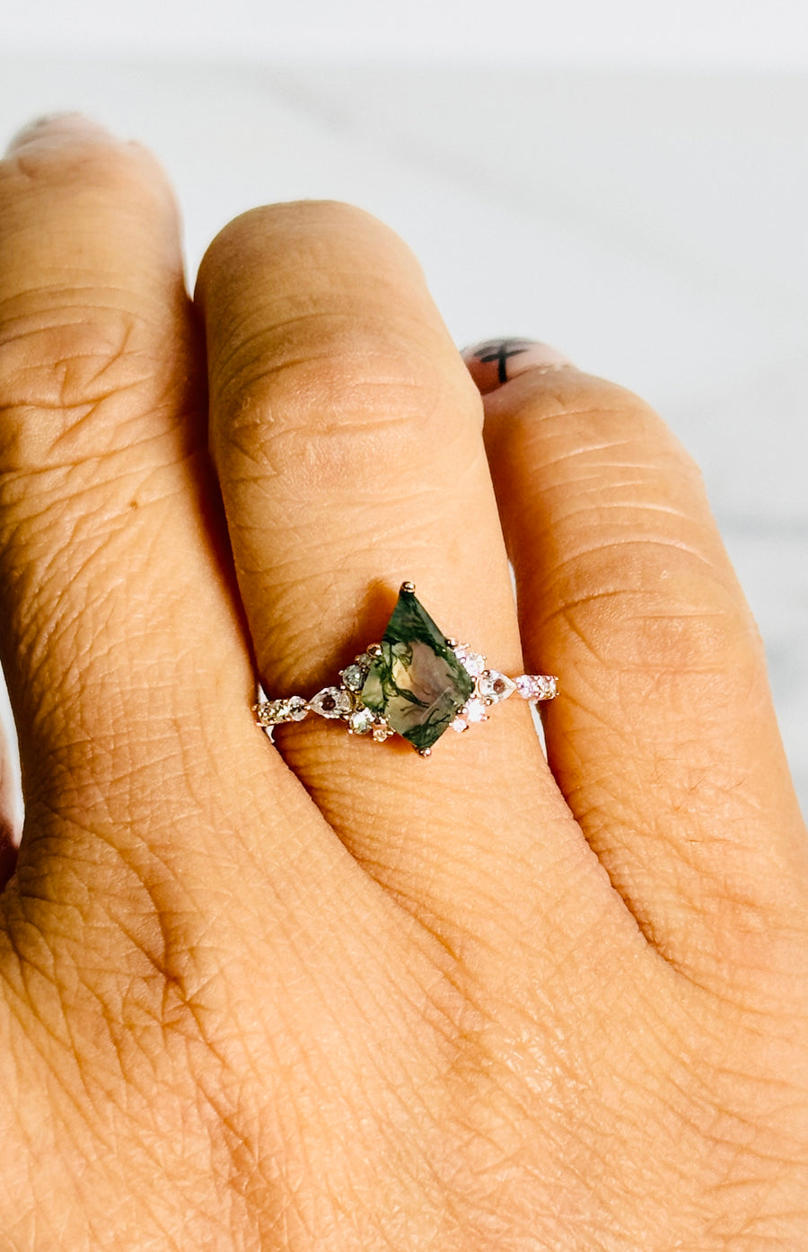 Moss Agate “Spring Court” Ring