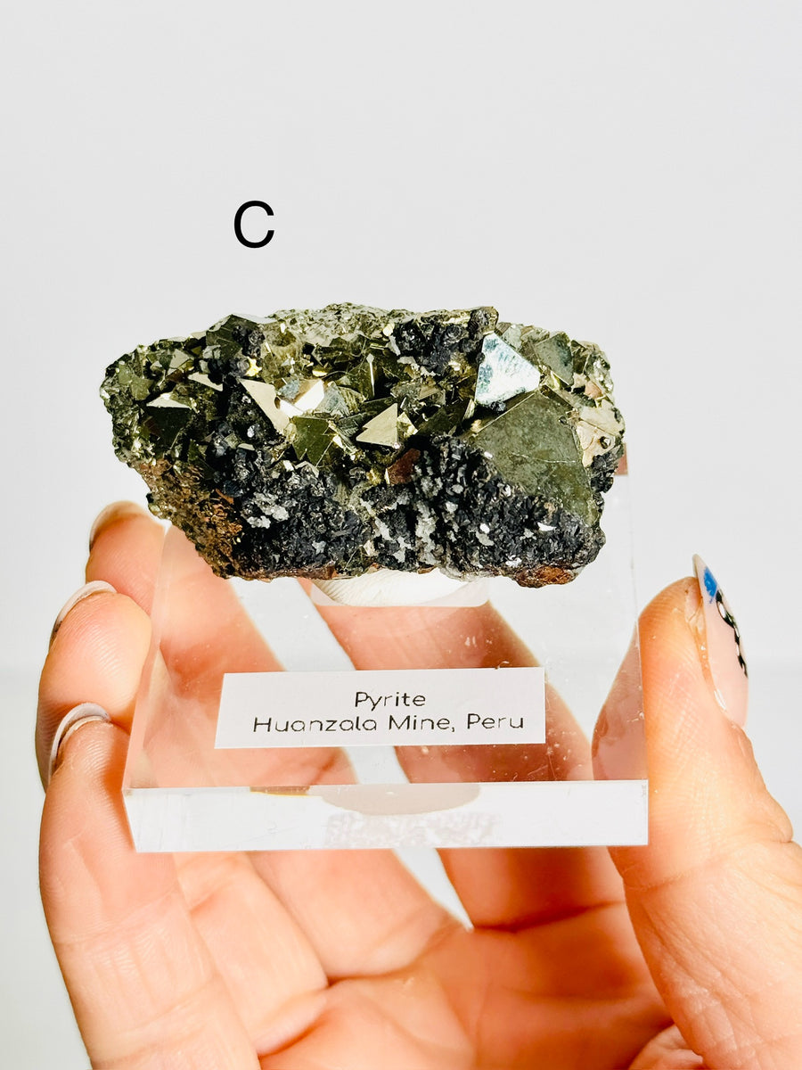 Pyrite with Galena from Peru