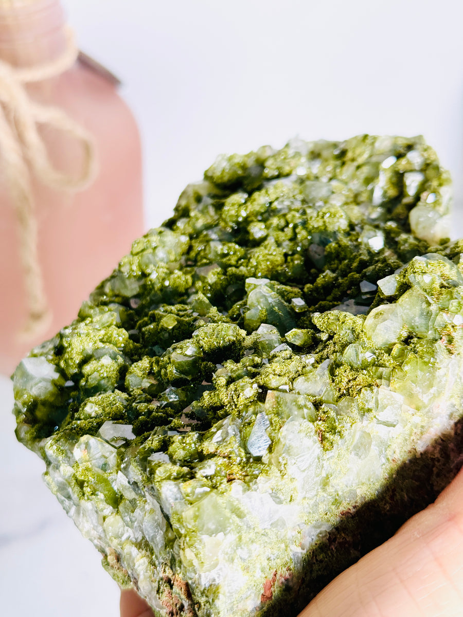 Forest Epidote with Quartz